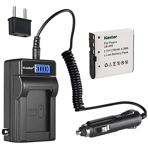 Kastar GB-60 Battery & LCD Charger for GE Cameras