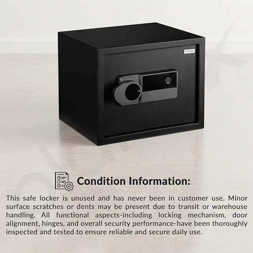 Image of Plantex 38 Litre Digital Safe Locker for Home /Quality-Checked Unit with Minor Transit Marks /Electronioc Safe /Assured by Plantex (Black)