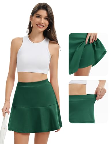 bridesmay Damen Casual Mini Röcke, Fließender Rüschen-Plisierter...