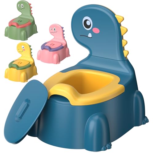 Potty Training Toilet Toddler Potty Chair Kids Boys Girls Dinosaur Animal Comfortable Potties Training Seat for Childrens Ages 1-3 Portable Baby...