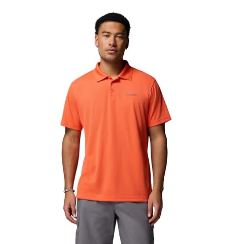 Columbia Men's Utilizer Short Sleeve Polo, Zing, Large Tall
