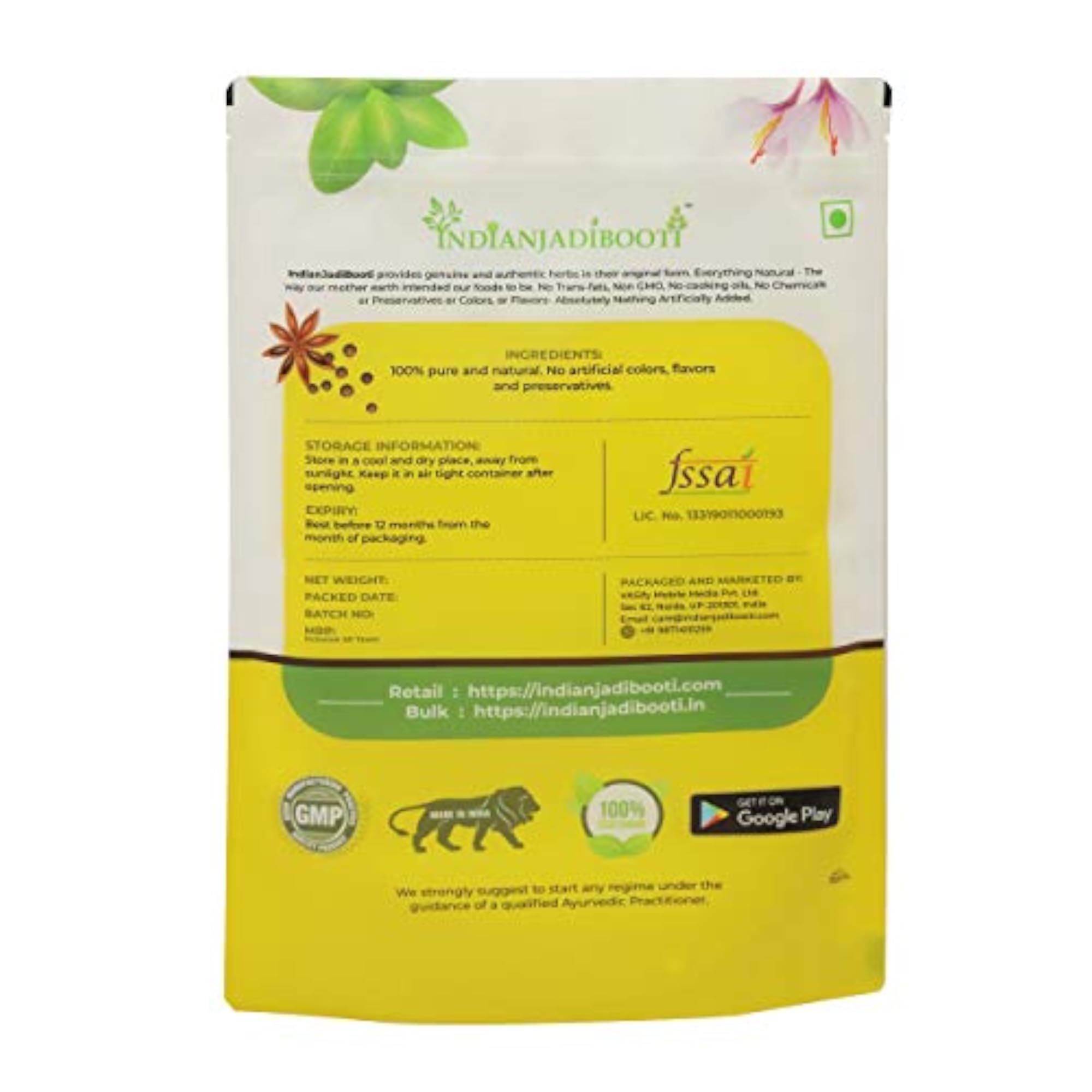 IndianJadiBooti Pipla Mool Peepal Roots, 900 Grams Pack