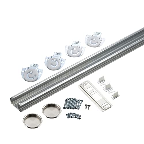 Onward 14660BC Bypass Door Hardware Kits, 60", Brass