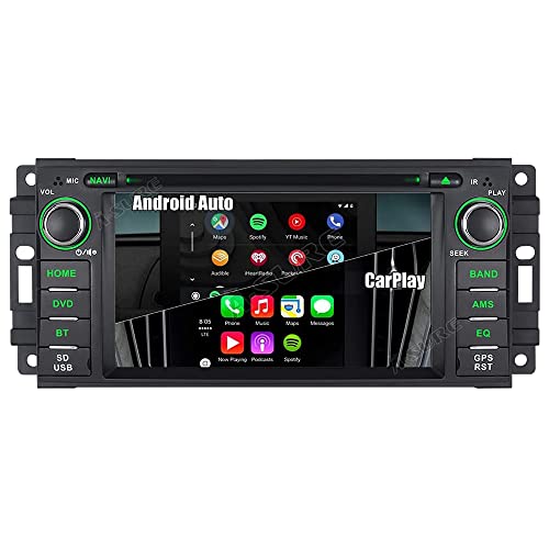 ASURE Android 10 2G+32G Car Stereo for 2007-2011 Jeep Wrangler Grand Cherokee Compass Patriot Commander Liberty Dodge Chrysler Radio,CD DVD Video Player GPS Navigation Unit with Carplay Android Auto