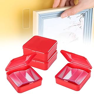 UCNOGIM 240 Pcs Double Sided Sticky Pads Reusable Multifunctional Double Sided Adhesive Tape Transparent Magic Tape Photo Frame Transparent Non-marking Sticky Pads with Box for Wall Carpet Photo