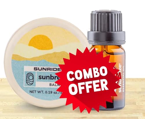 Generic Sunbreeze. Essential Oil (0.34oz) and Balm (0.19oz) Combo for Massage Unscented Hypoallergenic Unisex Adults Active Individuals Office Workers Relaxation Seekers