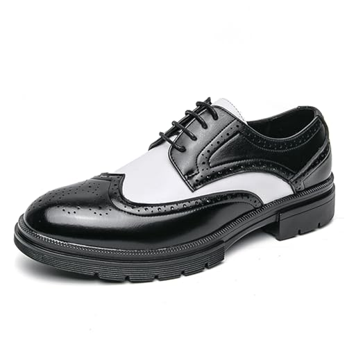 Men's Double Monk Strap Slip on Penny Loafer Fashion Pointed Toe Colorblock Formal Business Office Shoes for Daily Prom Party Tuxedo Dress Shoes