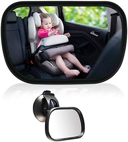 Riloer Car interior mirror rear seat mirror suction cup rearview mirror child safety