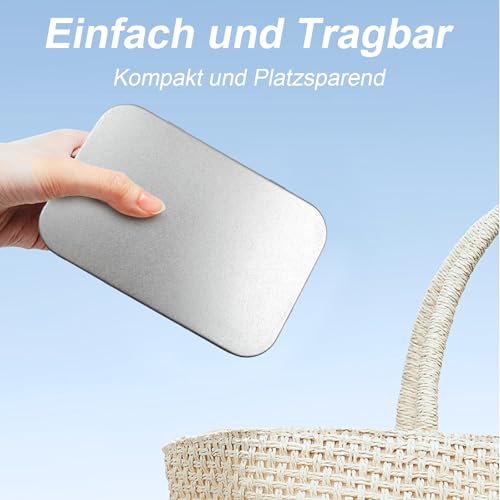 4 Stücke Metalldöschen Klein, Silber Metalldosen Blechdosen mit Deckel,Rechteckig Rostfrei Minibox Aufbewahrungsbox für Münzen, Süßigkeiten, Schlüsseletc,Kleinen Gegenständen(9.5 x 6.0 x 2.2cm)