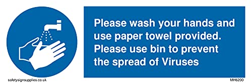 Pack of five – Please wash your hands and use the paper towel provided ...