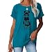 NIUBIA Women's Graphic Tee Probllama Animal Print T Shirts Funny Shirts Casual Blouse