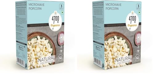 Image of 4700BC Popcorn, Microwave Bags, Natural Healthy, 255g,(Pack of 6)