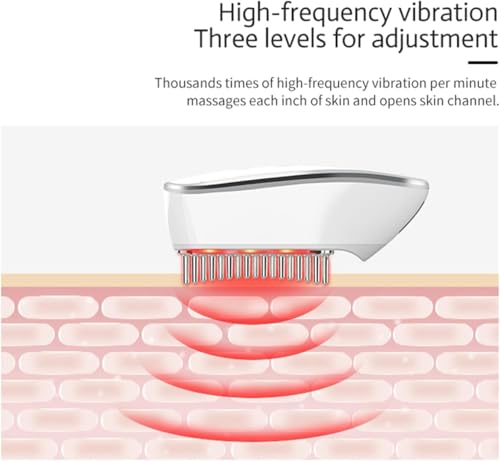 Peine de crecimiento del cabello RF eléctrico con luz roja y masajeador sónico 4