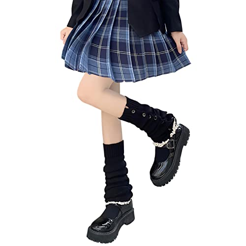 Image of Leg Warmers Harajuku with Lace Button Knit Harajuku Japanese Style Kawaii Lolita Gothic Flared and Loose Fit