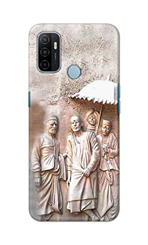 Image of PRINTFIDAA Printed Hard Back Cover Case for Oppo A53 4G | Oppo A53S 4G | Oppo A32 | Oppo A33 2020 Back Cover (Sai Baba) -1803