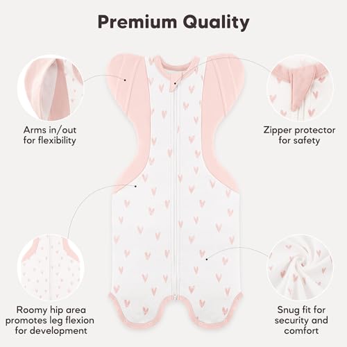 Image of Susurration Baby Sleep Sack, Self-Soothing Swaddle for Newborns, Improves Sleep, Snug Fit Helps Calm Startle Reflex, Newborn Essentials for Baby, 2 Pack, 3-6 Months, 13-19 lb