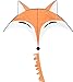 Produktbild HQ Design - Flying Creatures, Kinderdrachen Flugdrachen Einleiner Drachen zum steigen Lassen, wenig Wind ab 5 Jahren, Polyesterschnur auf Spule oder Griff (Fox Kite)