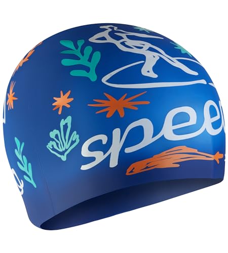 Image of Speedo Unisex Kids Tiger Print Swim Cap for Tots - Boys and Girls