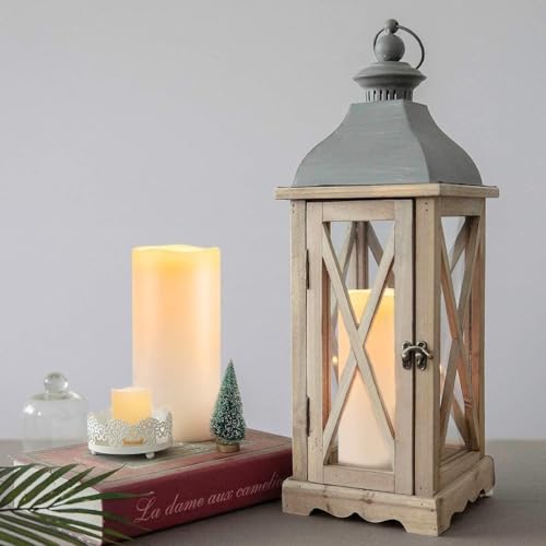 Image of Homemory 4 inch x 8 inch Waterproof Outdoor Flameless Candles, Battery Operated Flickering LED Pillar Candles with Remote and Timers for Indoor Outdoor Lanterns, Long Lasting, Large, Dark Ivory, Set of 4