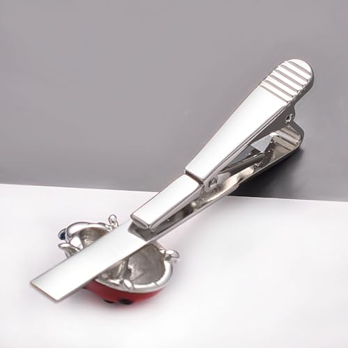 Image of Unique Insect Tie Clip for Men Bee Fish Butterfly Turtle Ladybug Novelty Tie Bar Silver Gold Animal Party Anniversary Jewelry Gift