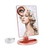 【21 LED Brillantes】FASCINATE espejo maquillaje iluminado está integrado con 21 luces LED ajustables brillantes, le permite maquillarse en diversas situaciones de iluminación como durante el día, la noche, el hogar y la oficina, brillante pero no deslumbrante, protegiendo sus ojos.