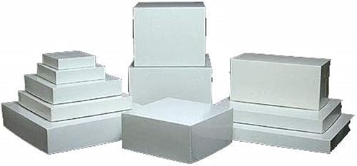 HOLIDAY TIME Paquete de 20 cajas de papel de regalo de varios tamaños blancos