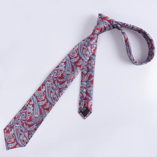 Image of Alizeal Mens 3.15'' Vintage Paisley Tie Pocket Square Set