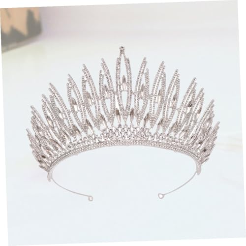 Couronne de mariée légère UKCOCO tiare baroque en matériau inaltérable - 5