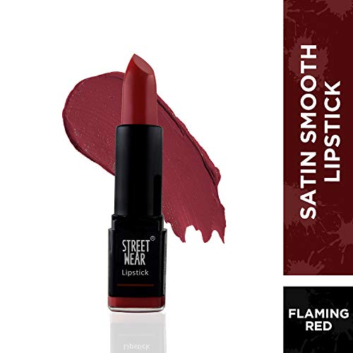 Image of Street Wear Satin Smooth Lipstick, Flaming Red, 4.2g