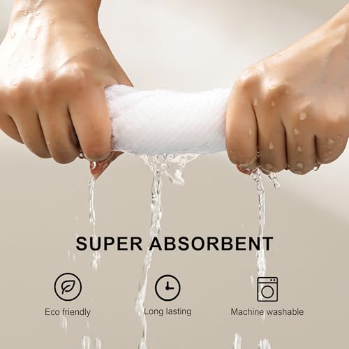 Image of joybest Cotton Kitchen Dish Cloths, 8-Pack Waffle Weave Ultra Soft Absorbent Dish Towels Washcloths Quick Drying Dish Rags, 12x12 Inches, White