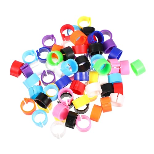 UKCOCO Homing Pigeon Anklet 100pcs Plastic Foot Rings Bright Colors for Birds