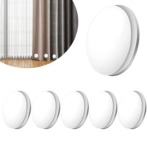 VIKY® Gardin vikter utomhus, 6 par gardiner tyngdlyftare magnet, stark gardin tyngdlyftare med magnet, duk tyngd, duschdraperi vikter magnet för gardiner, dukar, duschdraperier (vit)