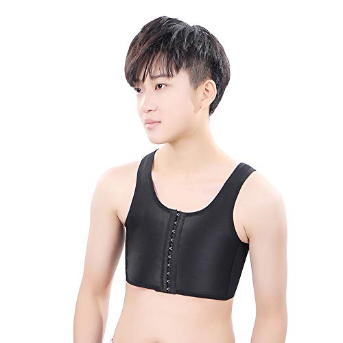 Reliure poitrine BaronHong avec bande élastique et 3 rangées de crochets pour tomboy