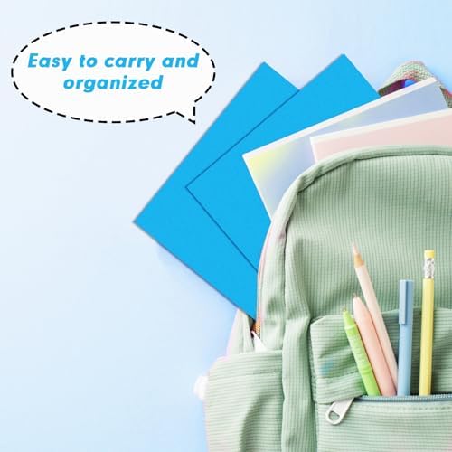 RAZCC Two Pocket Folders, 75 Pack, Letter Size, Cyan Folders with Pockets — 사진 6