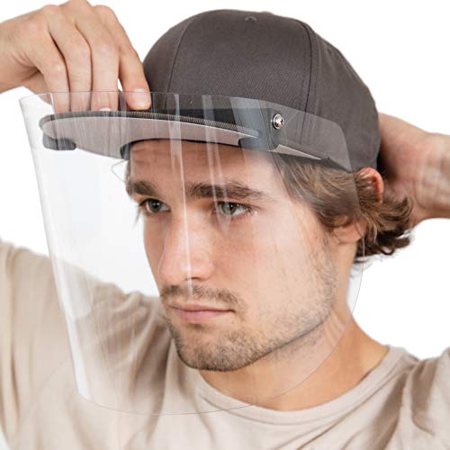 Prime Manufacturers HatShield Flip Flat Brim Face Shield Black