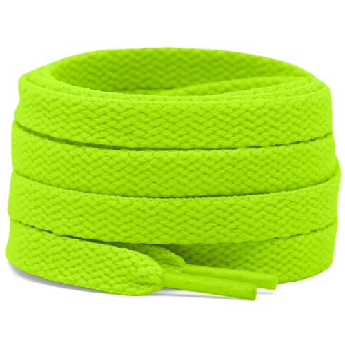 Image of DELELE 2 Pair Super Quality 24 Colors Flat Shoe laces 5 /16 inch Wide Shoelaces for Athletic Running Sneakers Shoes Boot Strings