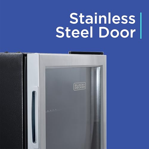 Black+Decker BDB26HB 2.4 Cu. Ft. Beverage Cooler, Beverage Fridge With Double Pane Glass Door, Drink Fridge And Beverage Refrigerator thumb #2