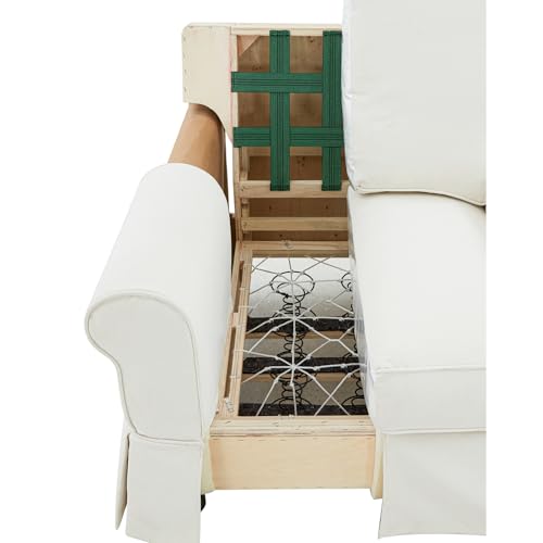 Sillón deslizante giratorio algodón blanco miniatura 4