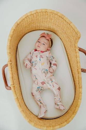 Image of Copper Pearl Baby Zip-Up Footie Pajamas - Soft Stretchy Sleep and Play Footies for Boys and Girls