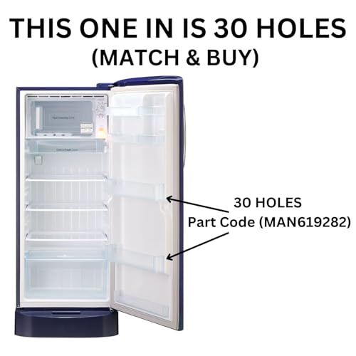 Image of Fridge Bottle Shelf | Compatible with LG Single Door Refrigerator (200L+) | Clear Bottle Rack | Part Number: MAN619282