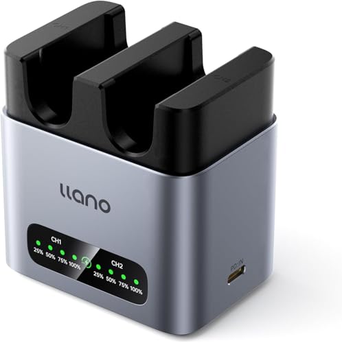 Cargador de batería EN-EL25 llano PD 20W de doble ranura con pantalla LED para Nikon Z50 II Z30
