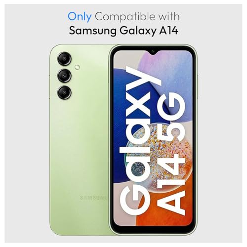 Image of KAPAVER Hybrid Shockproof Back Cover Case Compatible with Samsung Galaxy A14 (PC+TPU) (Clear)
