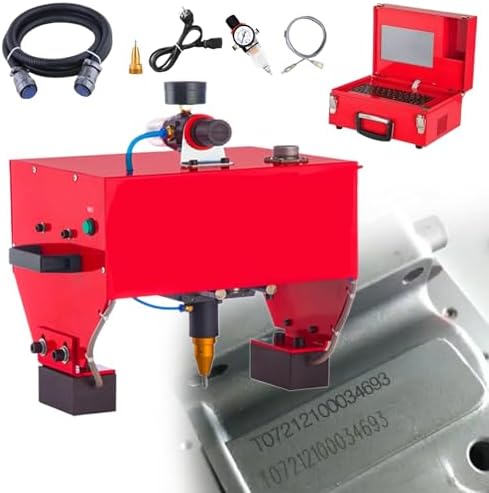 Pneumatic Dot Peen Marking Machine for Metal - Engrave Letters, Serial Numbers, VIN Codes - Durable, High Precision, Industrial Use, Easy to Operate