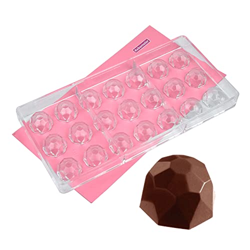 Polycarbonate Chocolate Mold Diamind Shape For Chocolate Bonbons Candy 21 Cavity 8G/Pieces Baking Pastry Tools Mould 2181 #TOP6