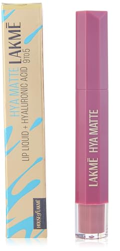 Image of Lakme 9to5 Hya Matte, Pro Pink Liquid Lipstick, for Soft and Supple Lips, with Hyaluronic Acid & Vitamin E, Matte Finish, Smudge-Proof, Long-Lasting, for Women, 5.3 ml,