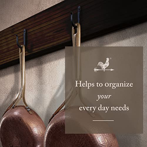 My Fancy Farmhouse CAST IRON COAT HOOKS Railroad Spike Cast Iron Hooks (10 Pack) Handmade Blacksmith thumb #7