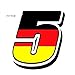 A/X 13cmx10cm Car Styling Numeri da Corsa Vinile Bandiera Germania Adesivi per Auto Motocross Moto GP