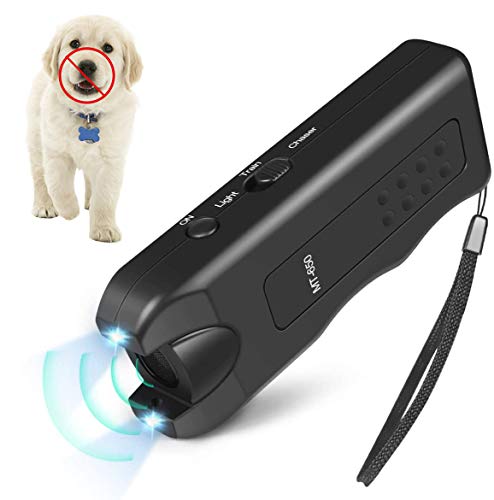 Mimill Handheld Dog Repellent, Ultrasonic Infrared Dog Deterrent, Bark Stopper + Dog Training