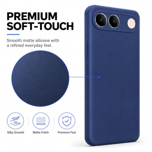 Image of FIRST MART Matte Silicone Back Cover for Vivo S2 - Blue