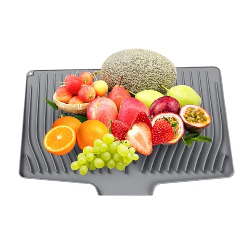 Esterilla de silicona para platos | Estera seca para platos | Aislamiento térmico Protector de mesa antideslizante para cocina, comedor, mesa de café, muebles, salón, baño, dormitorio universitario y